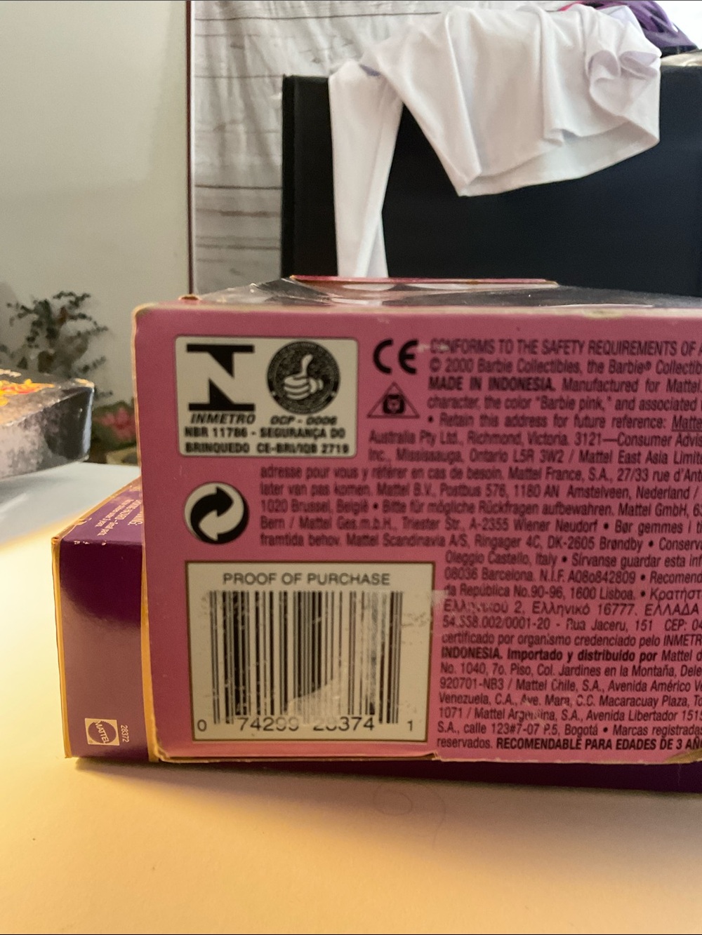 Barbie Princess of India Box Back in Pink and Gold - Picture 5 of 5
